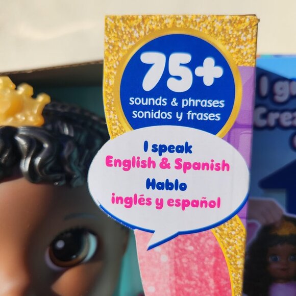 NEW Baby Alive Princess Ellie Grows Up Black Hair Doll 18" African American She - Picture 8 of 15